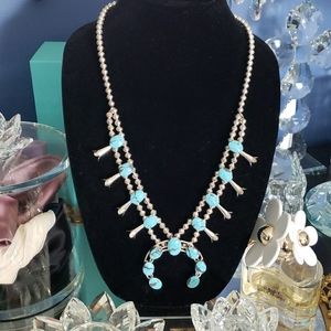 Genuine Kingman turquoise sterling silver